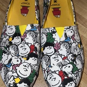 TOMS Peanuts Print Slip-On Shoes